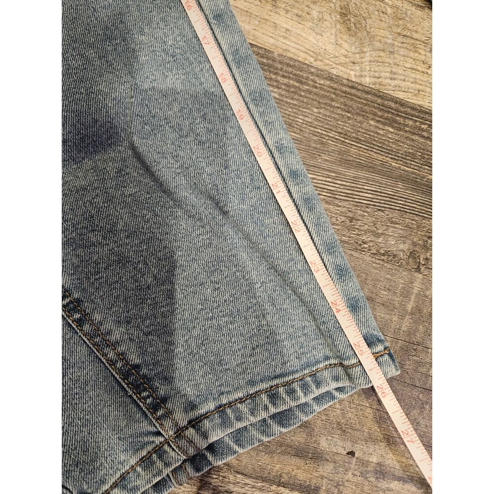 BCBG generation barrel leg jeans new womens 3/26 light wash front seam - Picture 5 of 6